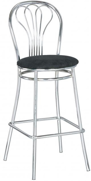 Jídelní židle VENUS HOCKER, Tara černá, kostra chrom